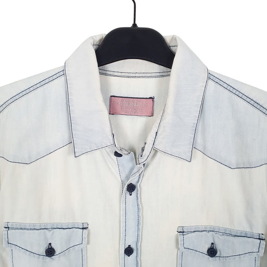 Womens Blue Pull & Bear Long Sleeve Shirt