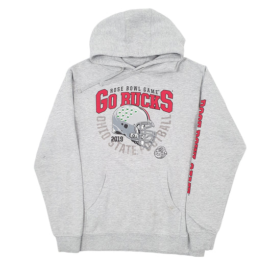 Mens Grey Fanatics NFL Football Rose Bowl Ohio State Hoodie Jumper
