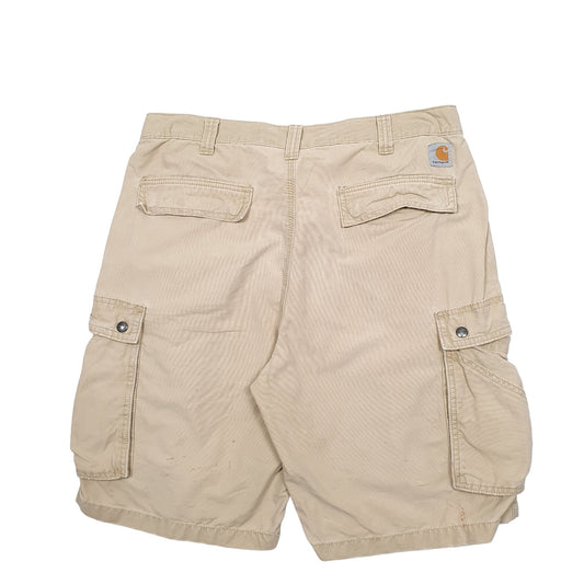 Mens Beige Carhartt Workwear Cargo Shorts