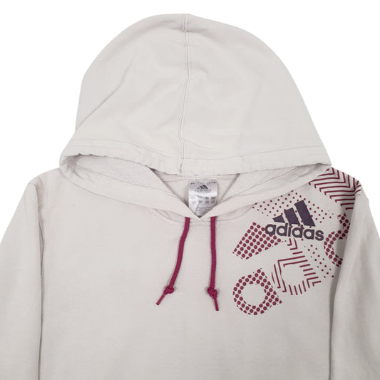 Womens Cream Adidas Hoodie Jumper