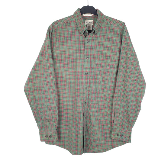 Mens Green L.L.Bean Long Sleeve Shirt