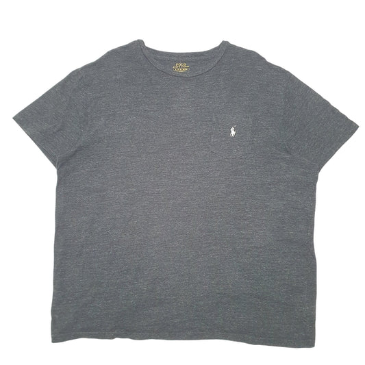 Mens Grey Polo Ralph Lauren Pocket Short Sleeve T Shirt