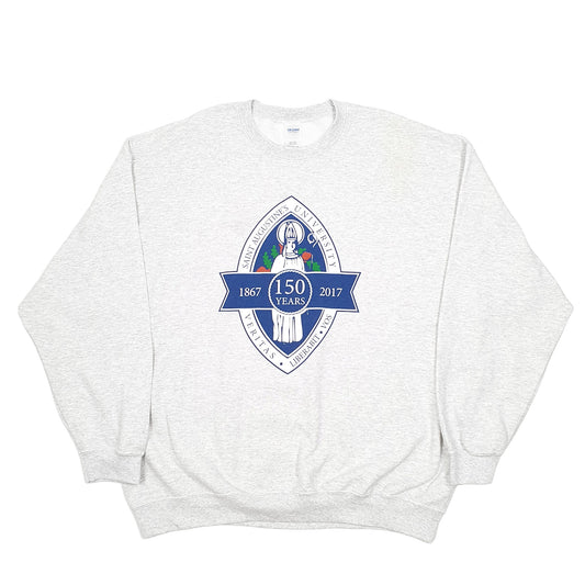 Mens Grey Gildan Heavy Blend St Augustines University Vintage Crewneck Jumper