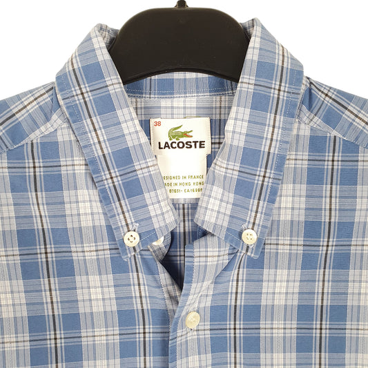 Mens Blue Lacoste Long Sleeve Shirt