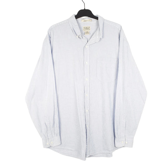 Mens White L.L.Bean Long Sleeve Shirt
