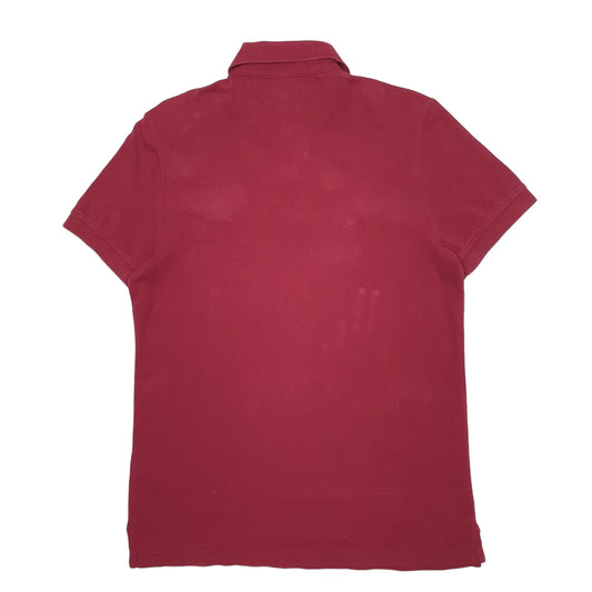Mens Burgundy Tommy Hilfiger Short Sleeve Polo Shirt