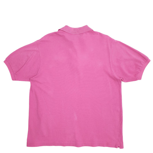 Mens Pink Lacoste Short Sleeve Polo Shirt