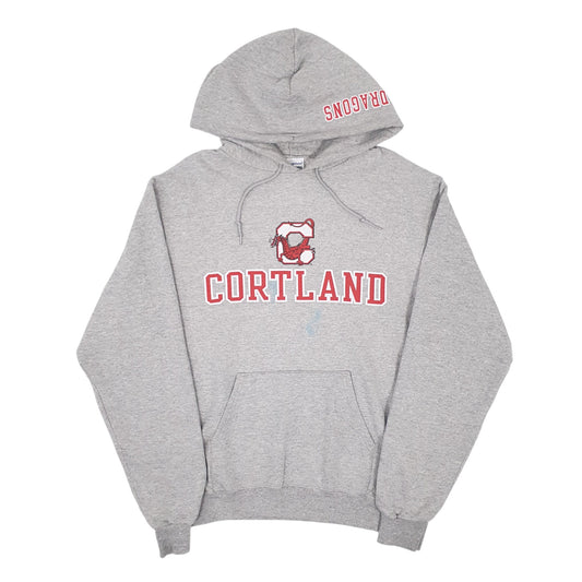 Mens Grey Champion Cortland Red Dragons Hoodie Jumper