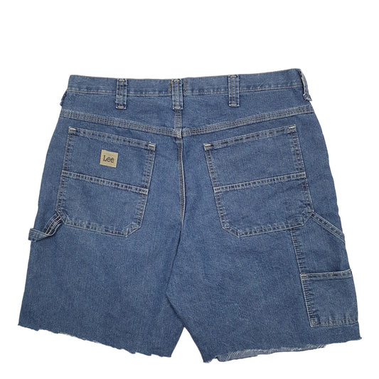 Mens Blue Lee Cut Off Carpenter Shorts