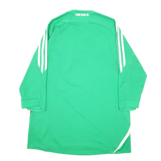 Mens Green Adidas Mexicana Football Federation Mexico Short Sleeve T Shirt