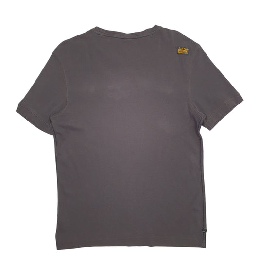Mens Grey G.Star Raw Spellout Short Sleeve T Shirt