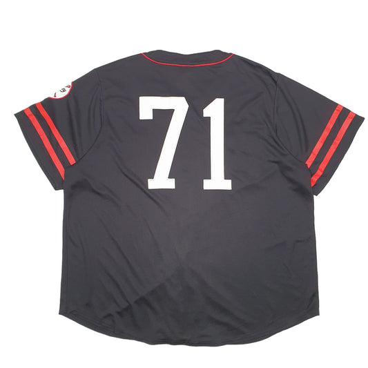 Mens Black Disney Baseball Jersey Mickey Mouse World 71 Short Sleeve T Shirt