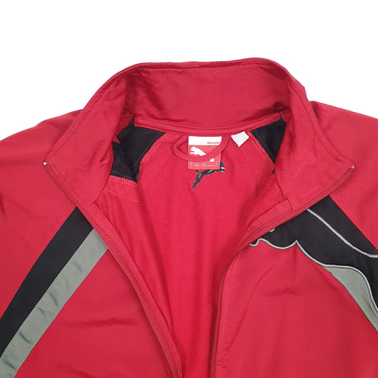 Mens Red Puma Track Full Zip Jumper