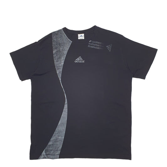 Mens Black Adidas Vintage Short Sleeve T Shirt
