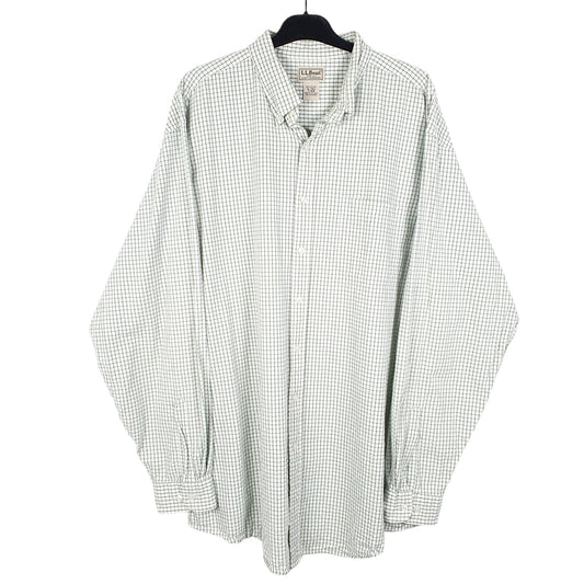 Mens White L.L.Bean Tall Long Sleeve Shirt