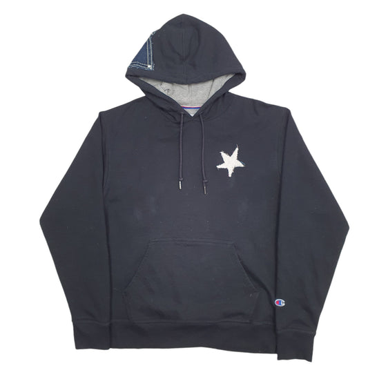 Mens Black Champion Hoodie Jumper