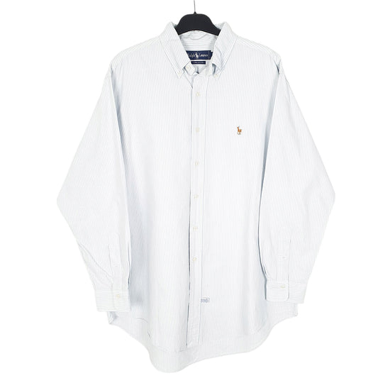 Mens White Ralph Lauren Oxford Long Sleeve Shirt