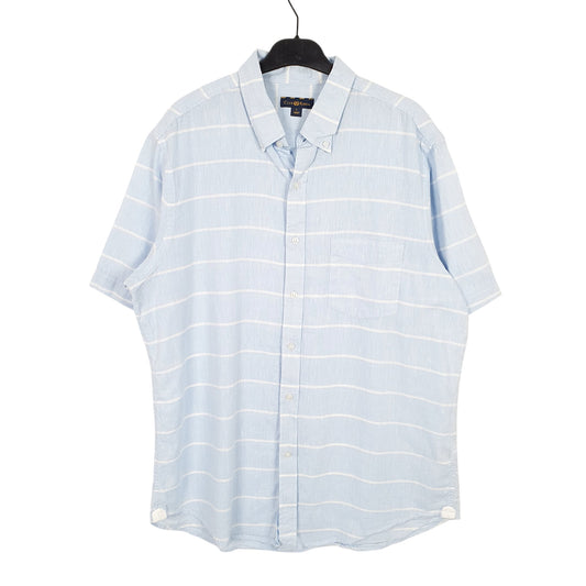 Mens Blue Club Room Blend Short Sleeve Shirt