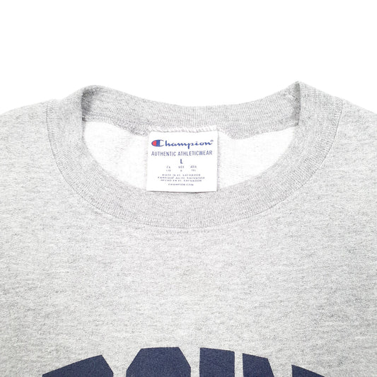 Mens Grey Champion Virginia Spellout College USA Crewneck Jumper