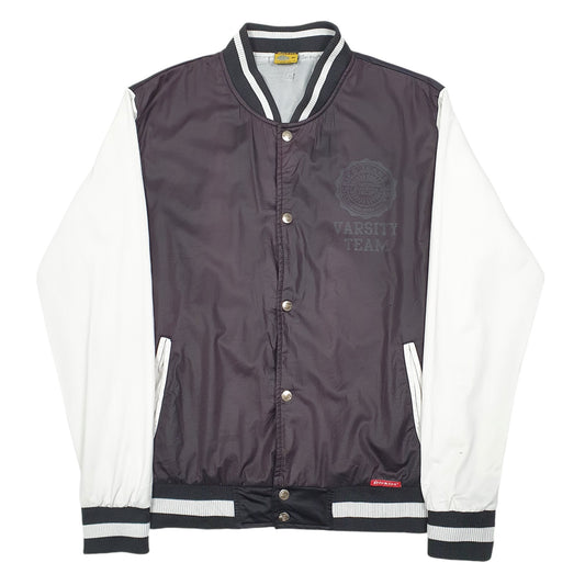 Mens Black Dickies Varsity Coach Baseball Coat