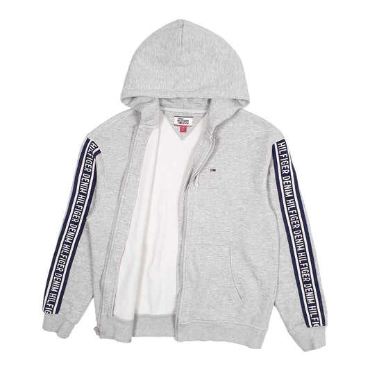 Mens Grey Tommy Hilfiger Denim Full Zip Jumper