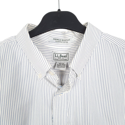 Mens White L.L.Bean Long Sleeve Shirt