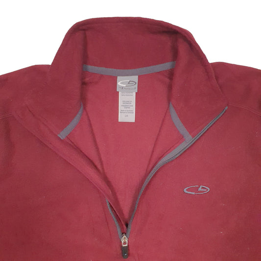 Mens Burgundy Champion Quarter Zip Jumper