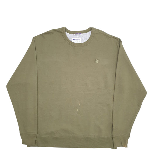 Mens Khaki Champion Crewneck Jumper