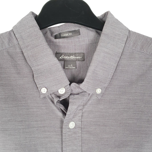 Mens Grey Eddie Bauer Long Sleeve Shirt