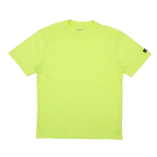 Mens Green Dickies Hi-Vis Short Sleeve T Shirt