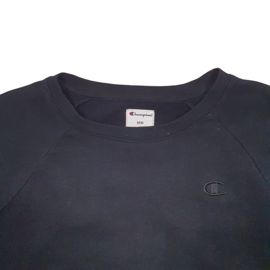 Womens Black Champion Crewneck Jumper