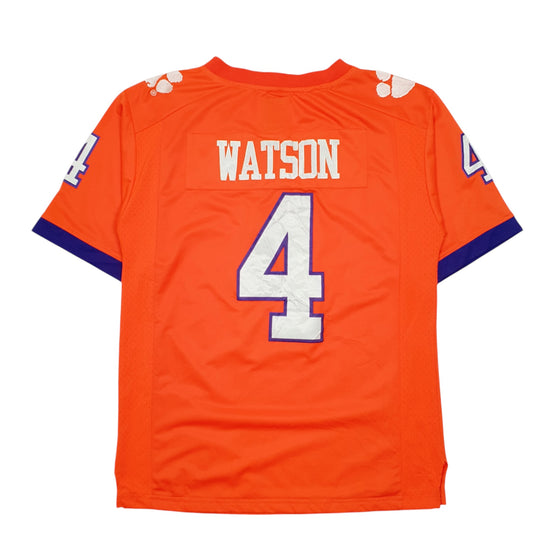 Mens Orange Nike American Football Team ACC 2000s Vintage Short Sleeve T Shirt