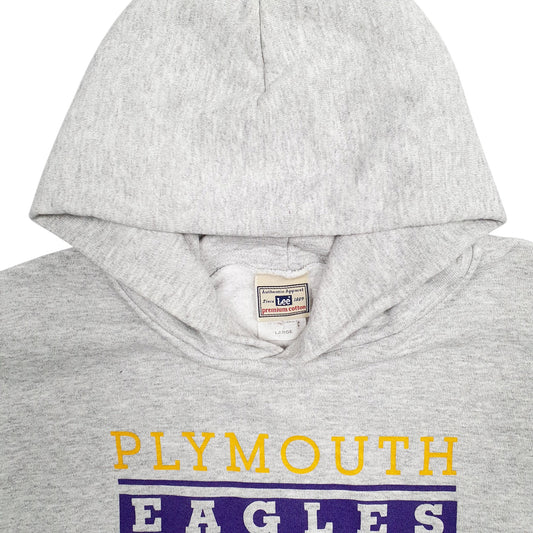 Mens Grey Champion Plymouth Eagles Christian Spellout Hoodie Jumper