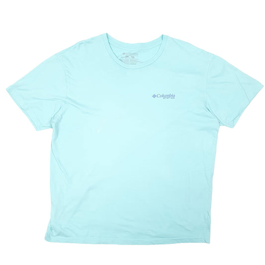 Mens Turquoise Columbia Sportswear PFG Fishing Short Sleeve T Shirt