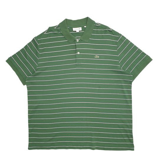 Mens Green Lacoste Short Sleeve Polo Shirt