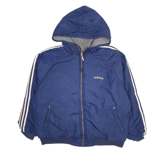 Mens Navy Adidas Reversible Vintage 90s Originals Coat