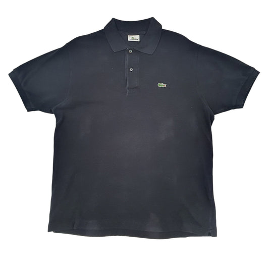 Mens Black Lacoste Short Sleeve Polo Shirt