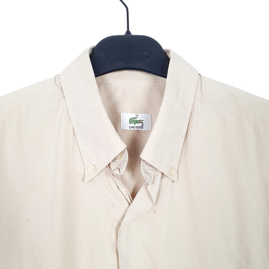 Mens Beige Lacoste Short Sleeve Shirt