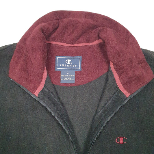 Mens Black Champion Quarter Zip Jumper