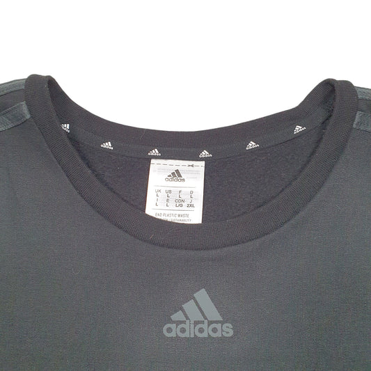 Mens Black Adidas Active Crewneck Jumper