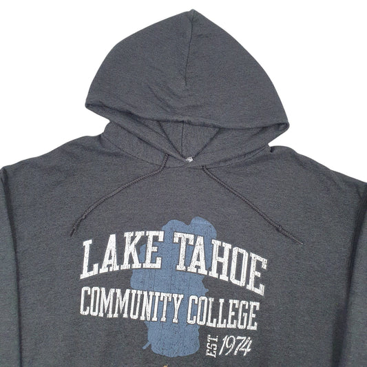 Mens Grey Champion Lake Tahoe Community College Hoodie Jumper