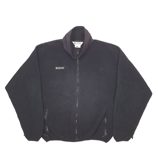 Mens Black Columbia Fleece Full Zip Jumper