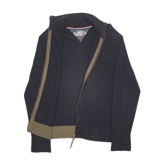 Mens Black Tommy Hilfiger Knit Full Zip Jumper