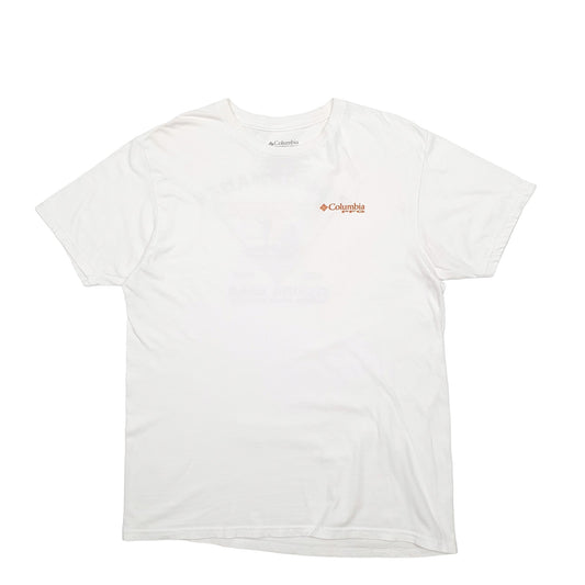 Mens White Columbia Sportswear PFG Fishing Short Sleeve T Shirt