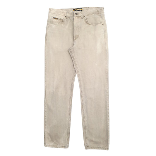 Mens Beige Lee Casual JeansW36 L34