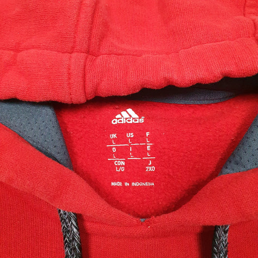 Mens Red Adidas Hoodie Jumper
