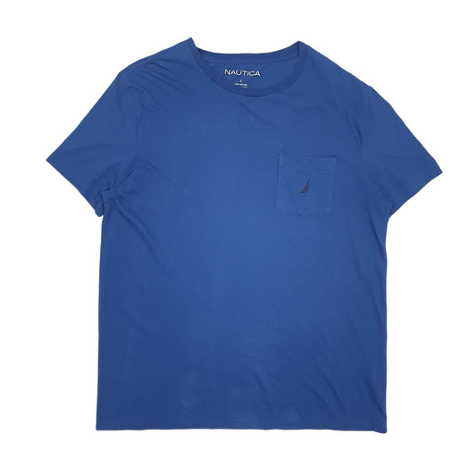 Mens Blue Nautica Short Sleeve T Shirt