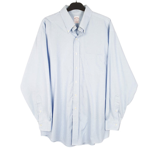 Mens Blue Brooks Brothers Houndstooth Long Sleeve Shirt