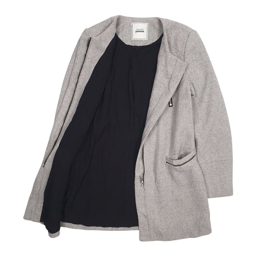 Womens Grey Pimkie Longline Hoodie Coat