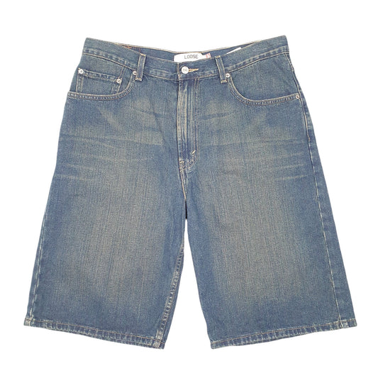 Mens Blue Levis Denim Jeans Jorts 569 Loose Baggy Denim Shorts